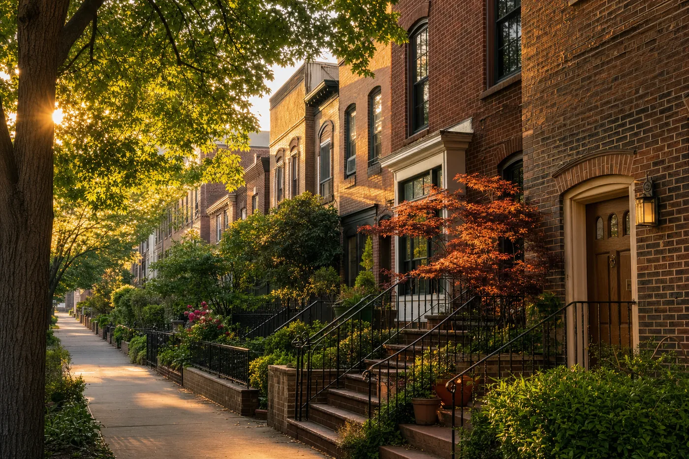 Stately brick Tudor home in Queens, New York